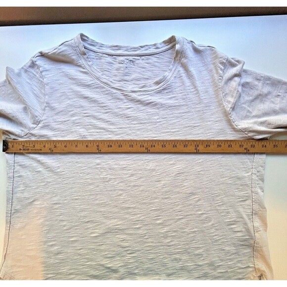 Escape By Habitat Beige Tunic T Shirt Slub Knit Curved Hem Neutral Minimalist XL - Picture 6 of 8